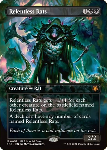 Relentless Rats (Borderless) [Bloomburrow Special Guests] Magic: The Gathering