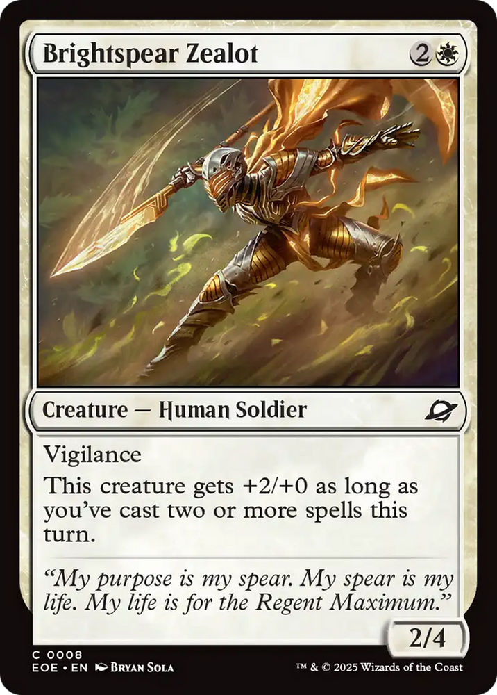 Brightspear Zealot [Edge of Eternities] Magic: The Gathering