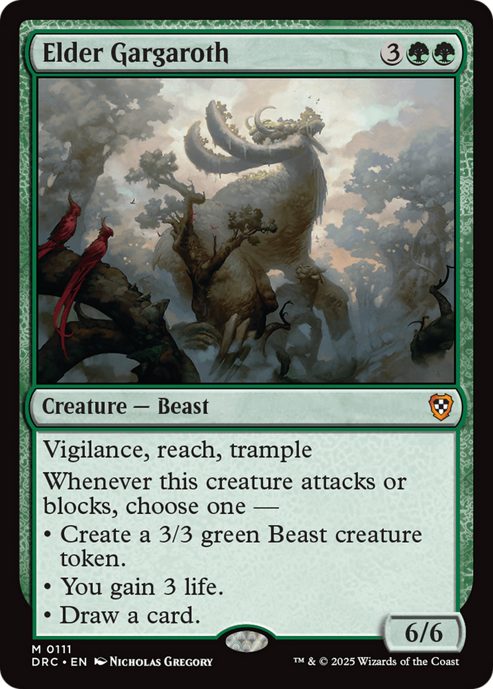 Elder Gargaroth [Aetherdrift Commander] Magic: The Gathering