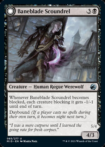 Baneblade Scoundrel // Baneclaw Marauder [Innistrad: Midnight Hunt] Magic: The Gathering