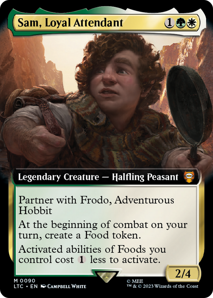 Sam, Loyal Attendant (Extended Art) [The Lord of the Rings: Tales of Middle-Earth Commander] Magic: The Gathering