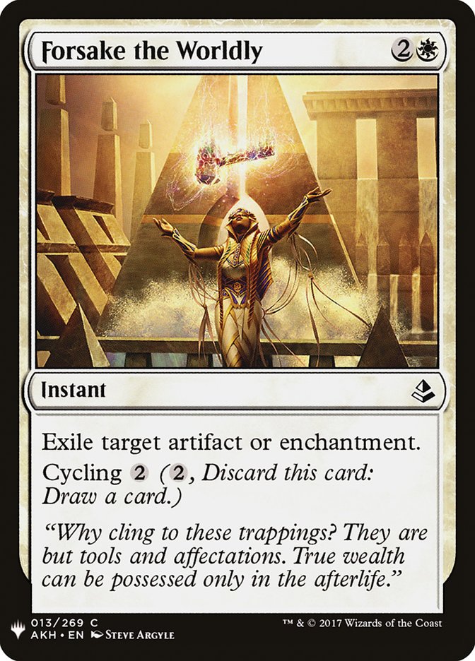 Forsake the Worldly [Mystery Booster] Magic: The Gathering