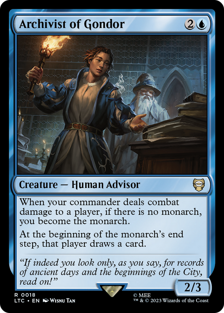 Archivist of Gondor [The Lord of the Rings: Tales of Middle-Earth Commander] Magic: The Gathering