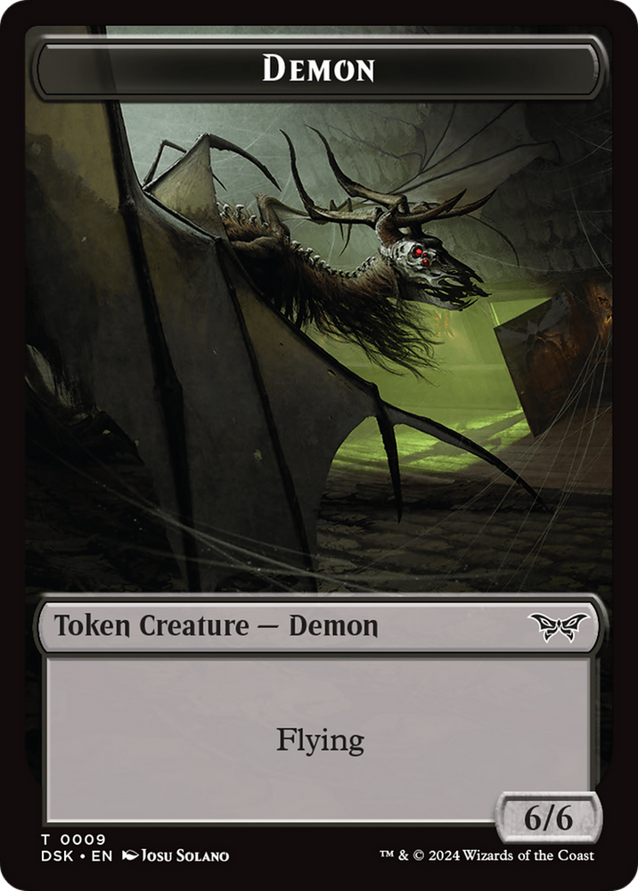 Demon Token [Duskmourn: House of Horror Tokens] Magic: The Gathering