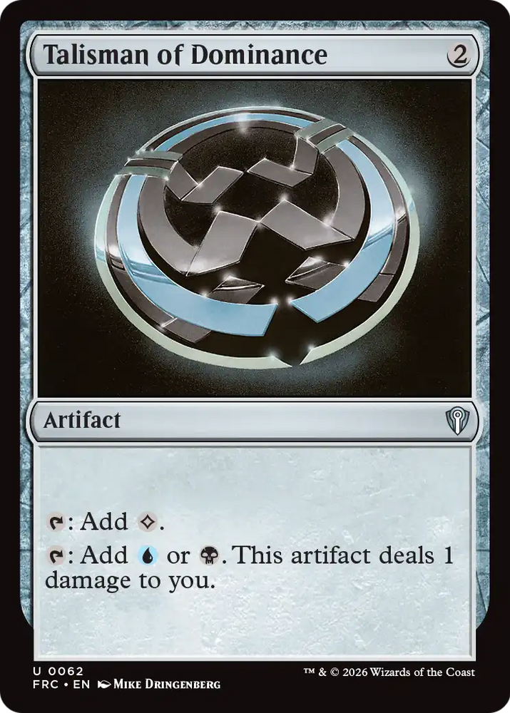 Talisman of Dominance [Reality Fracture Commander] Magic: The Gathering