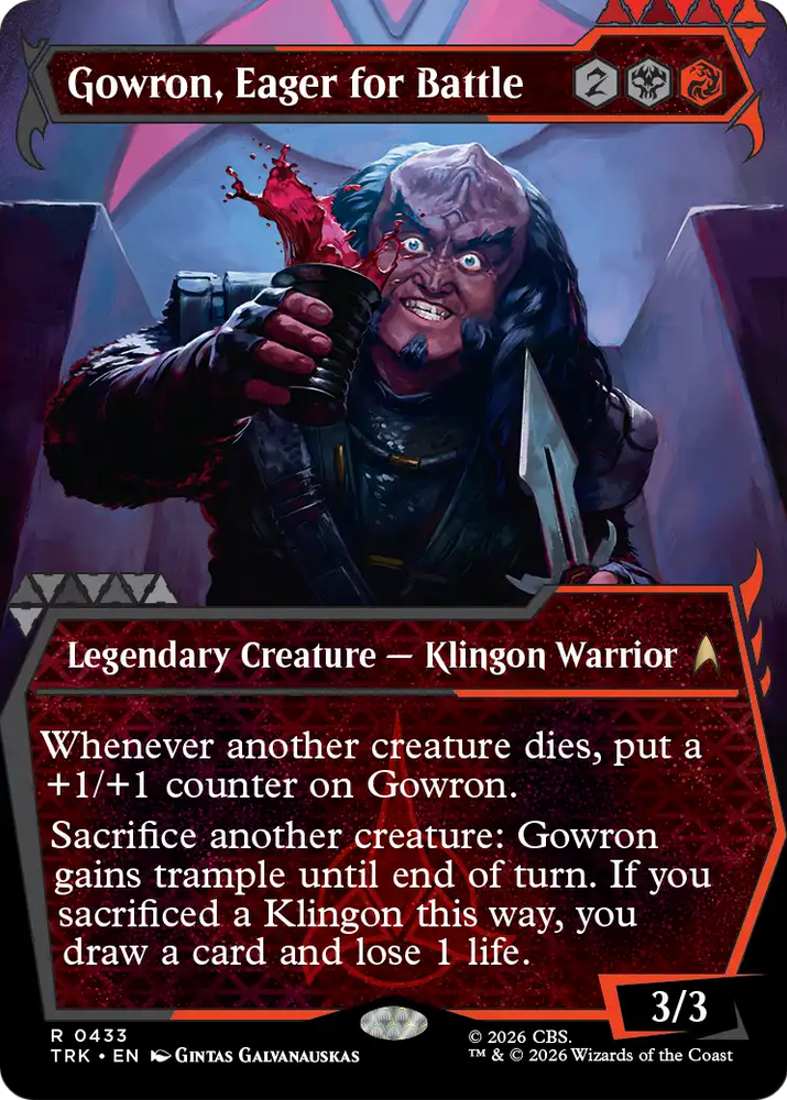 Gowron, Eager for Battle (Showcase) [Star Trek] Magic: The Gathering