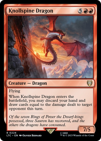 Knollspine Dragon [The Lord of the Rings: Tales of Middle-Earth Commander] Magic: The Gathering