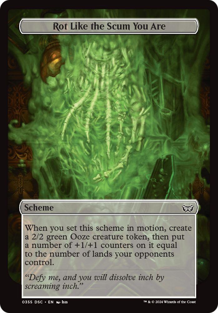 Rot Like the Scum You Are (Full Art) [Duskmourn: Archenemy] Magic: The Gathering