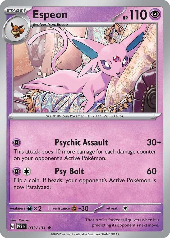 Espeon (033/131) [Scarlet & Violet: Prismatic Evolutions] Pokémon