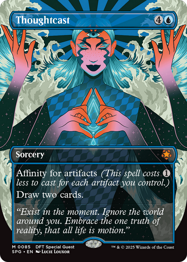 Thoughtcast (Borderless) [Aetherdrift Special Guests] Magic: The Gathering