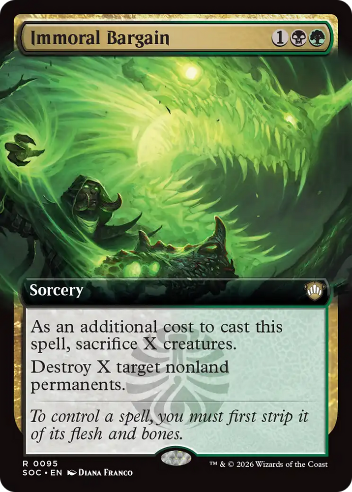Immoral Bargain (Extended Art) [Secrets of Strixhaven Commander] Magic: The Gathering