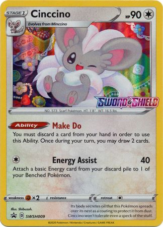 Cinccino (SWSH009) (Prerelease Promo) [Sword & Shield: Black Star Promos] Pokémon