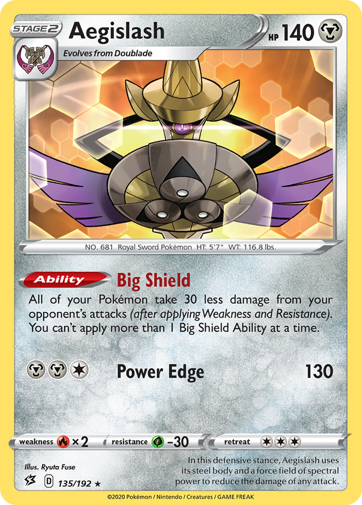 Aegislash (135/192) [Sword & Shield: Rebel Clash] Pokémon