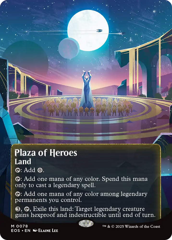 Plaza of Heroes (0078) (Borderless) [Edge of Eternities: Stellar Sights] Magic: The Gathering