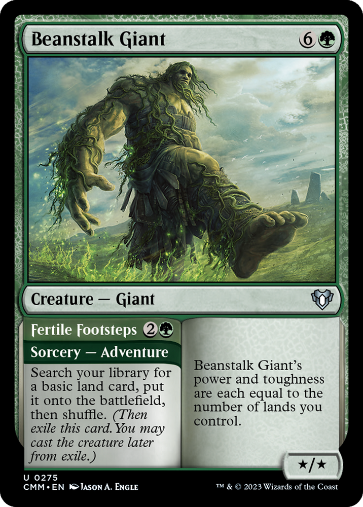 Beanstalk Giant // Fertile Footsteps [Commander Masters] Magic: The Gathering