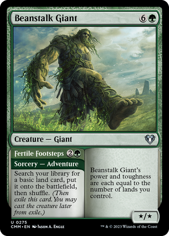 Beanstalk Giant // Fertile Footsteps [Commander Masters] Magic: The Gathering