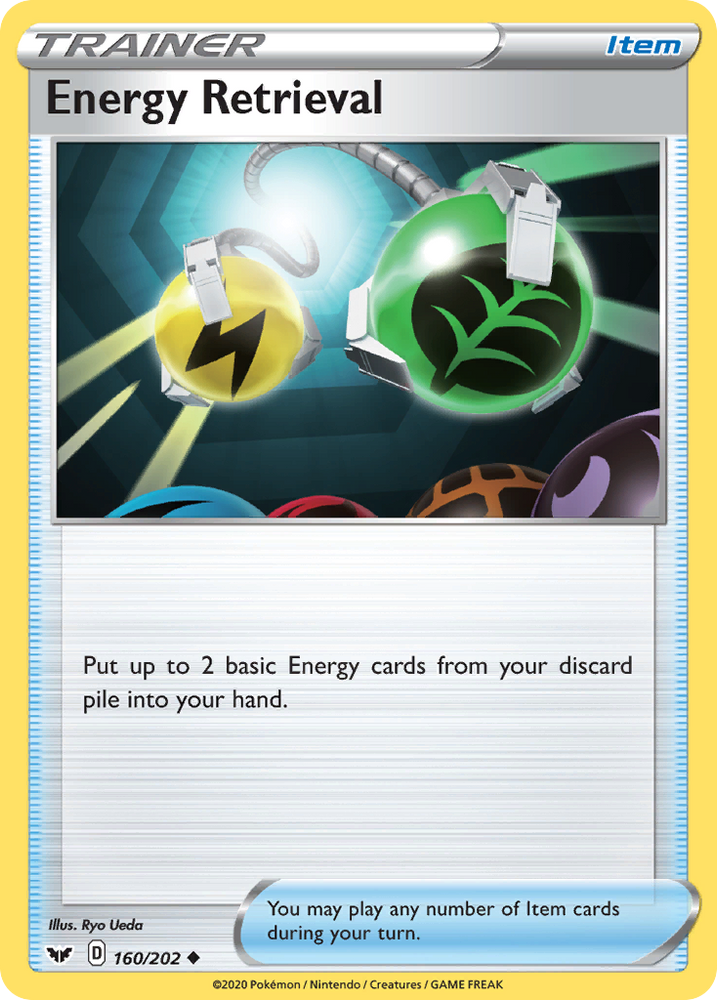 Energy Retrieval (160/202) [Sword & Shield: Base Set] Pokémon