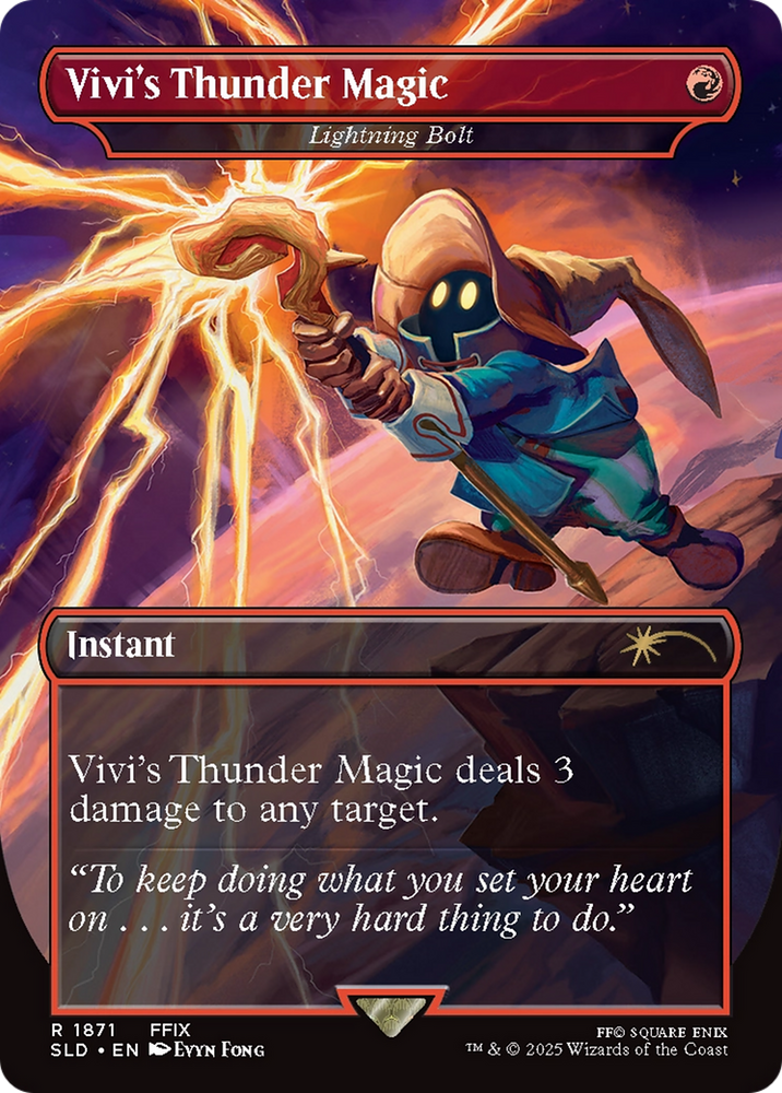 Vivi's Thunder Magic - Lightning Bolt [Secret Lair Drop Series] Magic: The Gathering