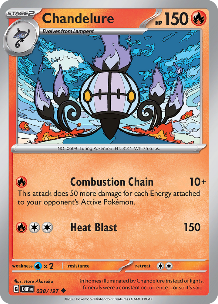 Chandelure (038/197) [Scarlet & Violet: Obsidian Flames] Pokémon