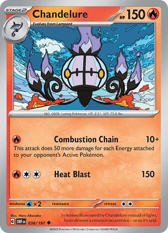 Chandelure (038/197) [Scarlet & Violet: Obsidian Flames] Pokémon
