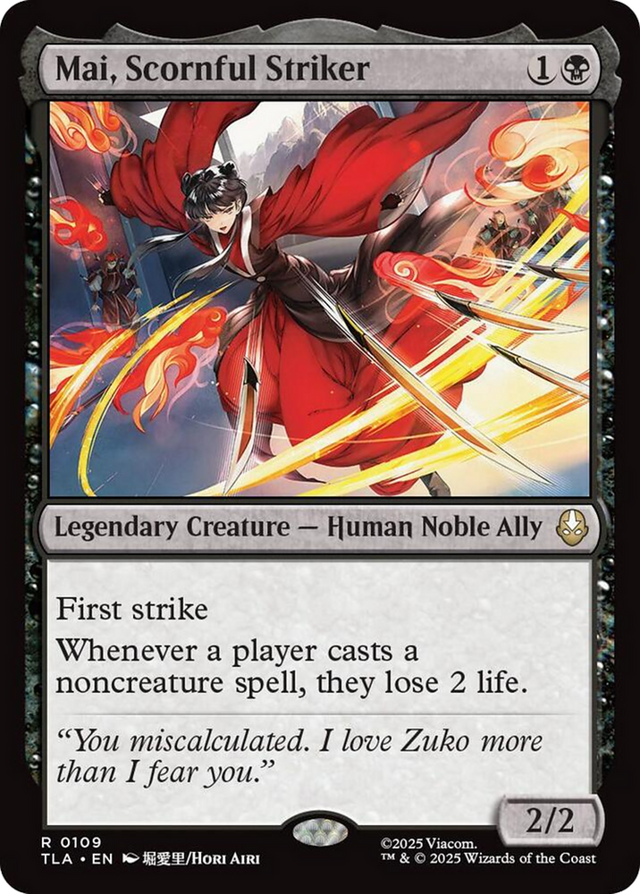 Mai, Scornful Striker [Avatar: The Last Airbender] Magic: The Gathering