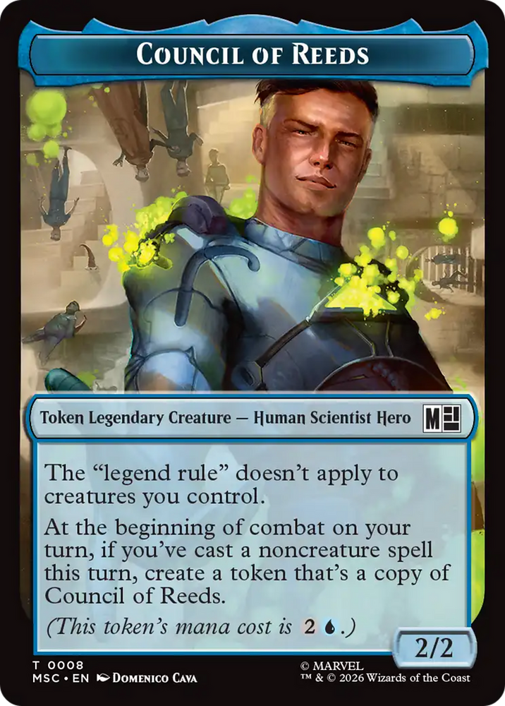 Wall // Council of Reeds Double-Sided Token [Marvel Super Heroes Commander Tokens] Magic: The Gathering