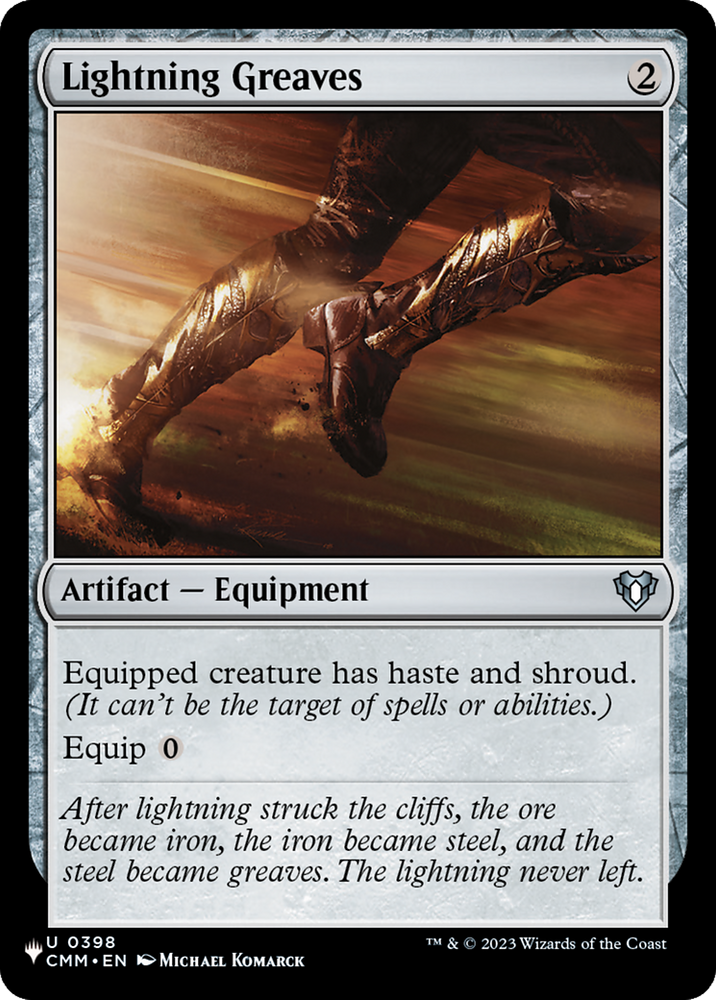 Lightning Greaves (CMM) [The List] Magic: The Gathering