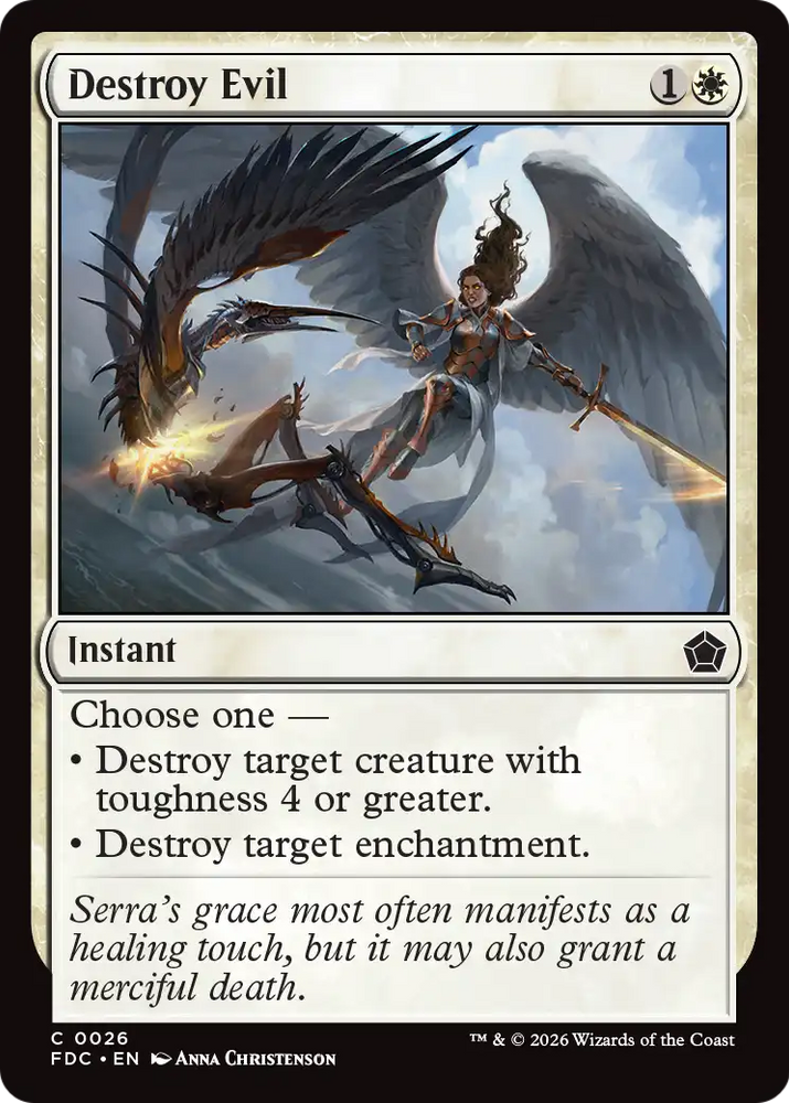 Destroy Evil [Foundations Commander] Magic: The Gathering