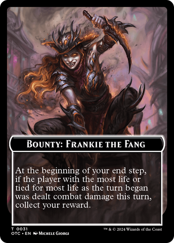 Bounty: Frankie the Fang // Bounty Rules Double-Sided Token [Outlaws of Thunder Junction Commander Tokens] Magic: The Gathering