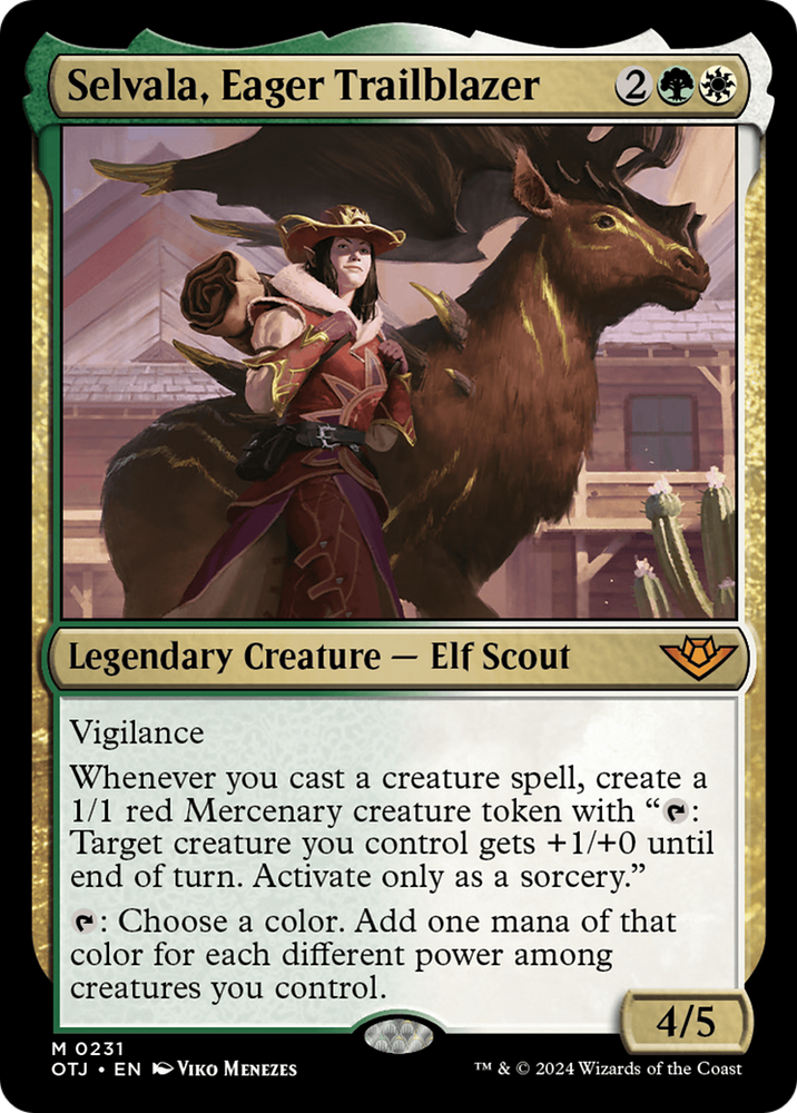 Selvala, Eager Trailblazer [Outlaws of Thunder Junction] Magic: The Gathering