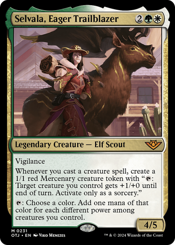 Selvala, Eager Trailblazer [Outlaws of Thunder Junction] Magic: The Gathering