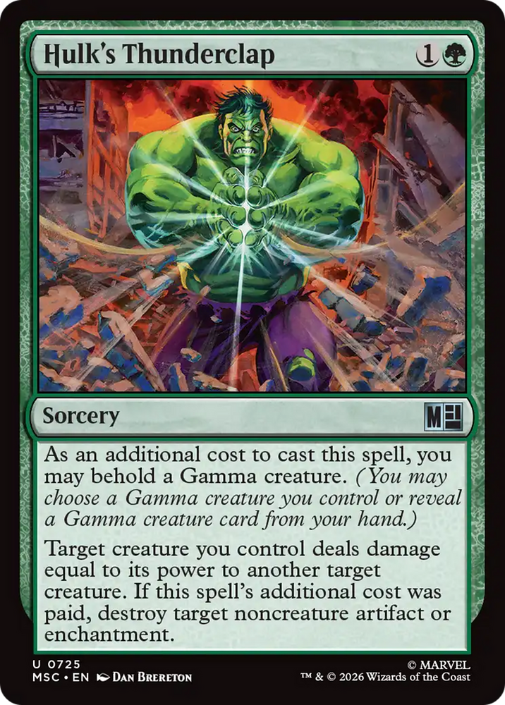 Hulk's Thunderclap [Marvel Super Heroes Commander] Magic: The Gathering