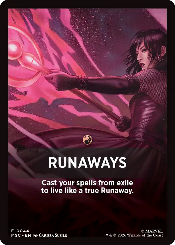 Runaways Theme Card [Marvel Super Heroes Commander] Magic: The Gathering