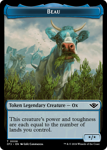 Beau // Plot Double-Sided Token [Outlaws of Thunder Junction Tokens] Magic: The Gathering