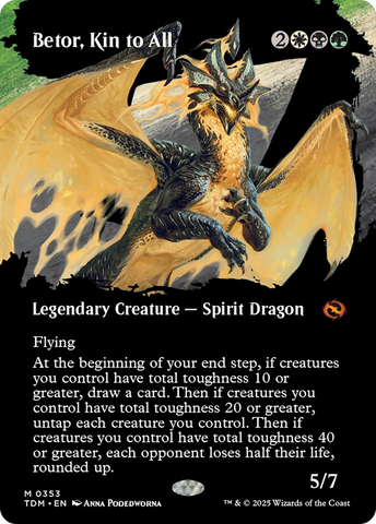Betor, Kin to All (Borderless) [Tarkir: Dragonstorm] Magic: The Gathering