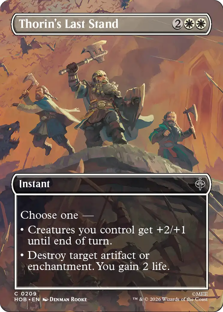 Thorin's Last Stand (Borderless) [The Hobbit] Magic: The Gathering