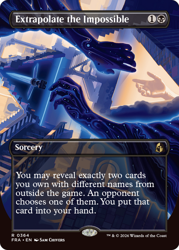 Extrapolate the Impossible (Borderless) [Reality Fracture] Magic: The Gathering