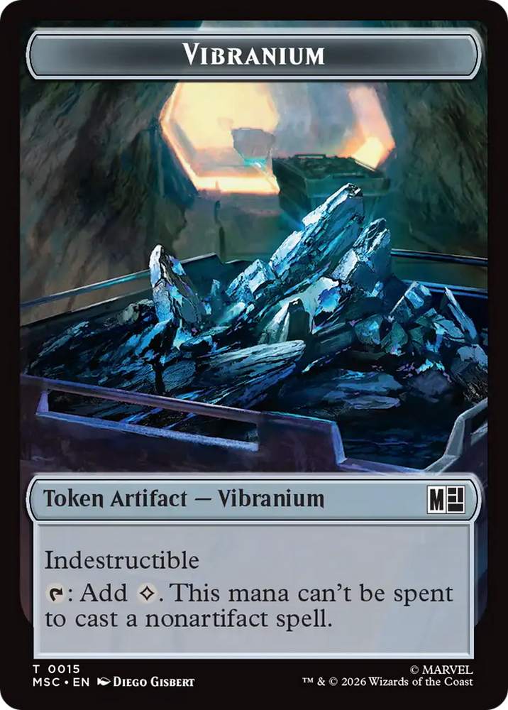 Angel (004) // Vibranium (015) Double-Sided Token [Marvel Super Heroes Commander Tokens] Magic: The Gathering
