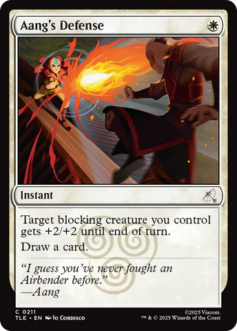 Aang's Defense [Avatar: The Last Airbender: Eternal-Legal] Magic: The Gathering
