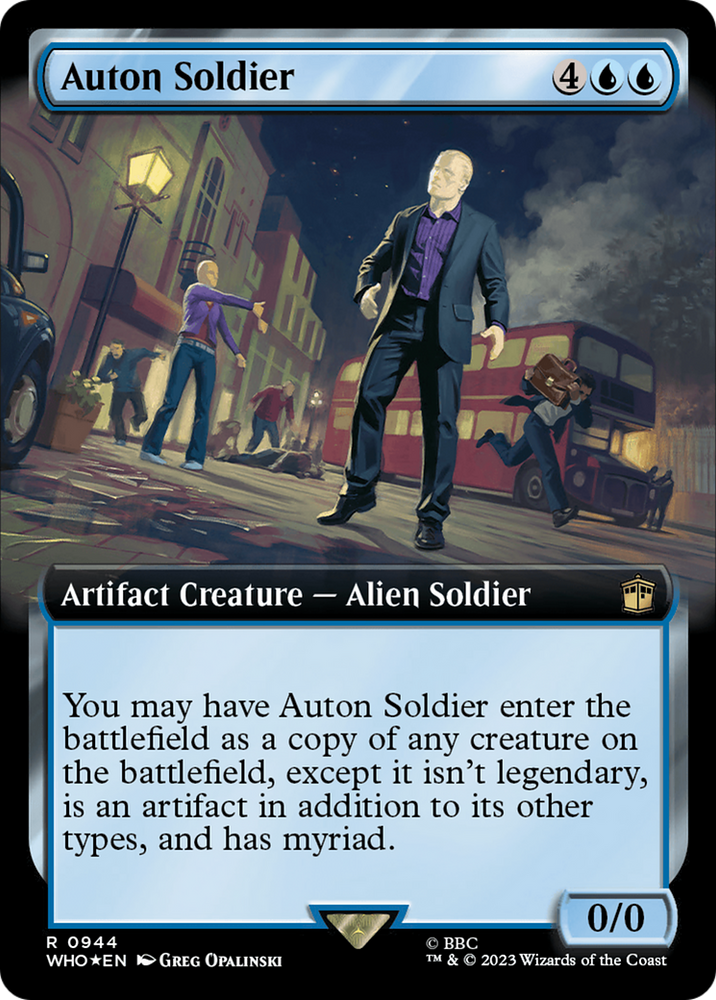 Auton Soldier (Extended Art) (Surge Foil) [Doctor Who] Magic: The Gathering