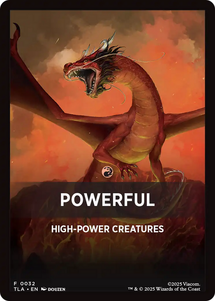 Powerful Theme Card [Avatar: The Last Airbender Tokens] Magic: The Gathering