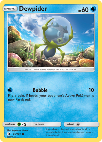 Dewpider (45/149) [Sun & Moon: Base Set] Pokémon