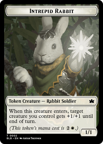 Bat // Intrepid Rabbit Double-Sided Token [Bloomburrow Tokens] Magic: The Gathering