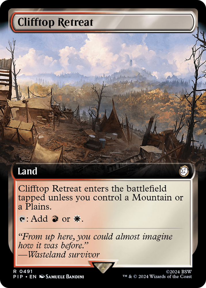 Clifftop Retreat (Extended Art) [Fallout] Magic: The Gathering