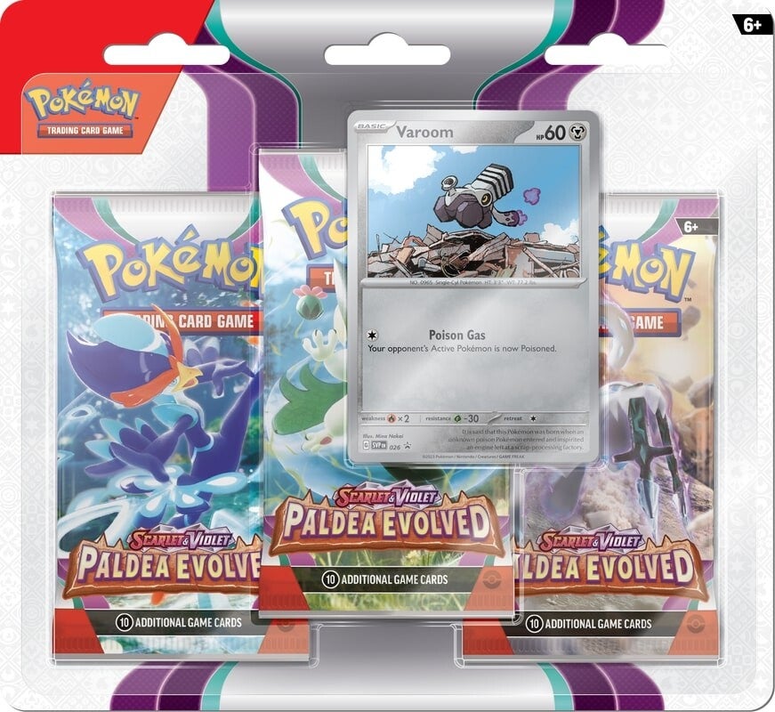 Scarlet & Violet: Paldea Evolved - 3-Pack Blisters (Varoom) Pokémon