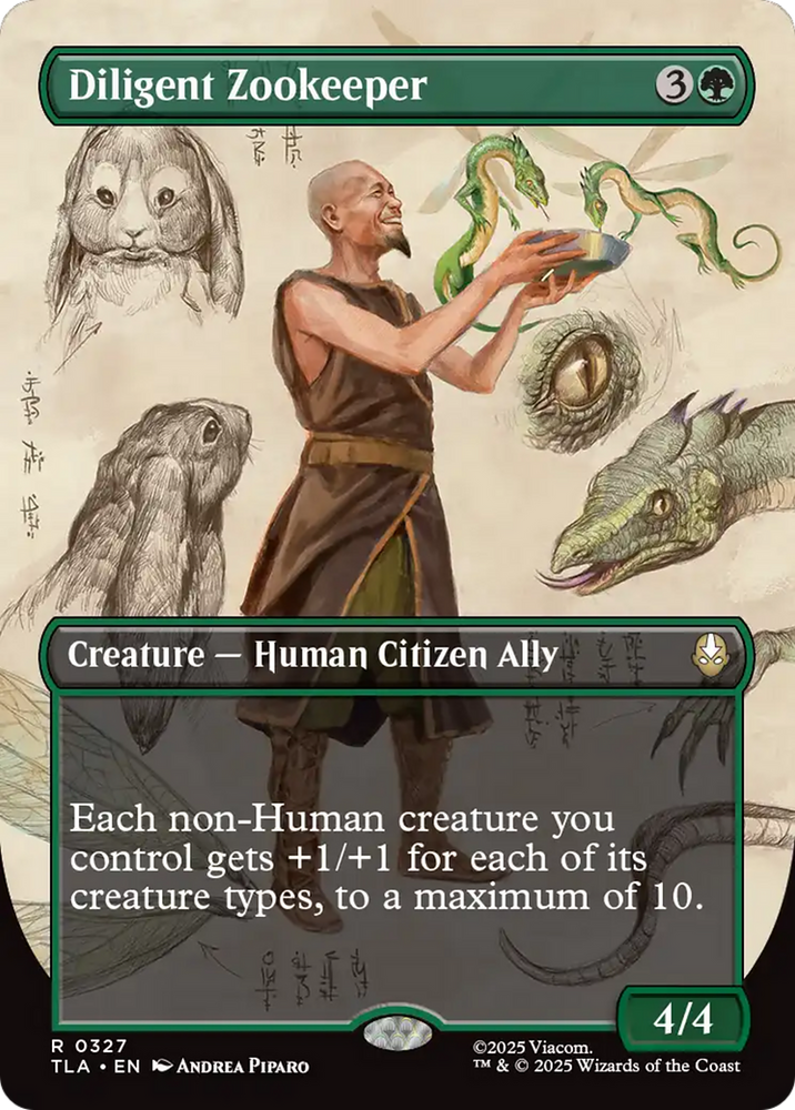 Diligent Zookeeper (Borderless) [Avatar: The Last Airbender] Magic: The Gathering