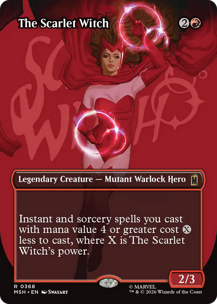 The Scarlet Witch (Borderless) [Marvel Super Heroes] Magic: The Gathering
