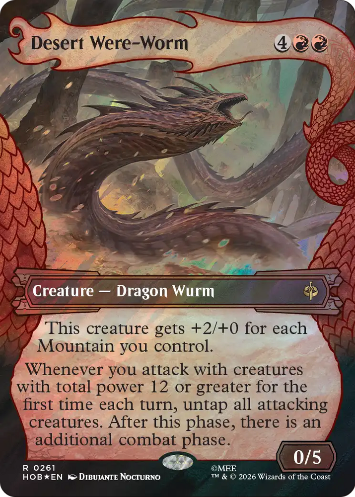 Desert Were-Worm (Showcase) (Surge Foil) [The Hobbit] Magic: The Gathering