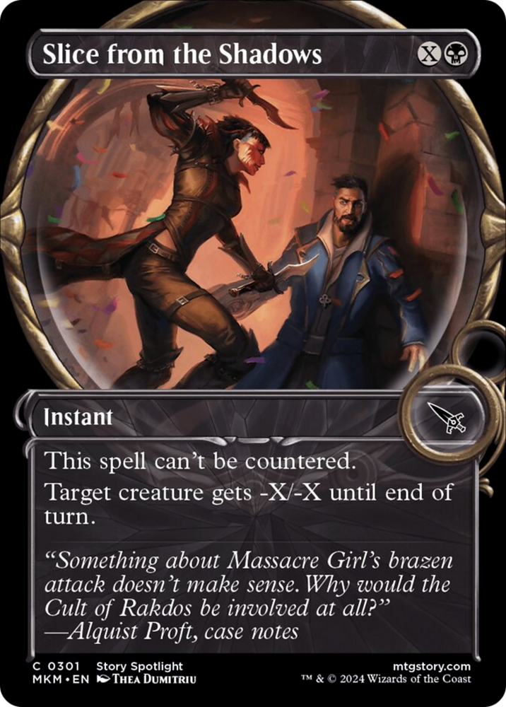 Slice from the Shadows (Showcase) [Murders at Karlov Manor] Magic: The Gathering