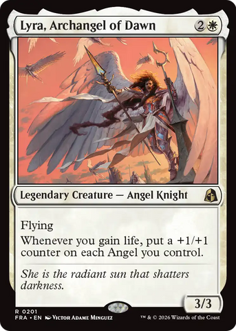 Lyra, Archangel of Dawn [Reality Fracture] Magic: The Gathering